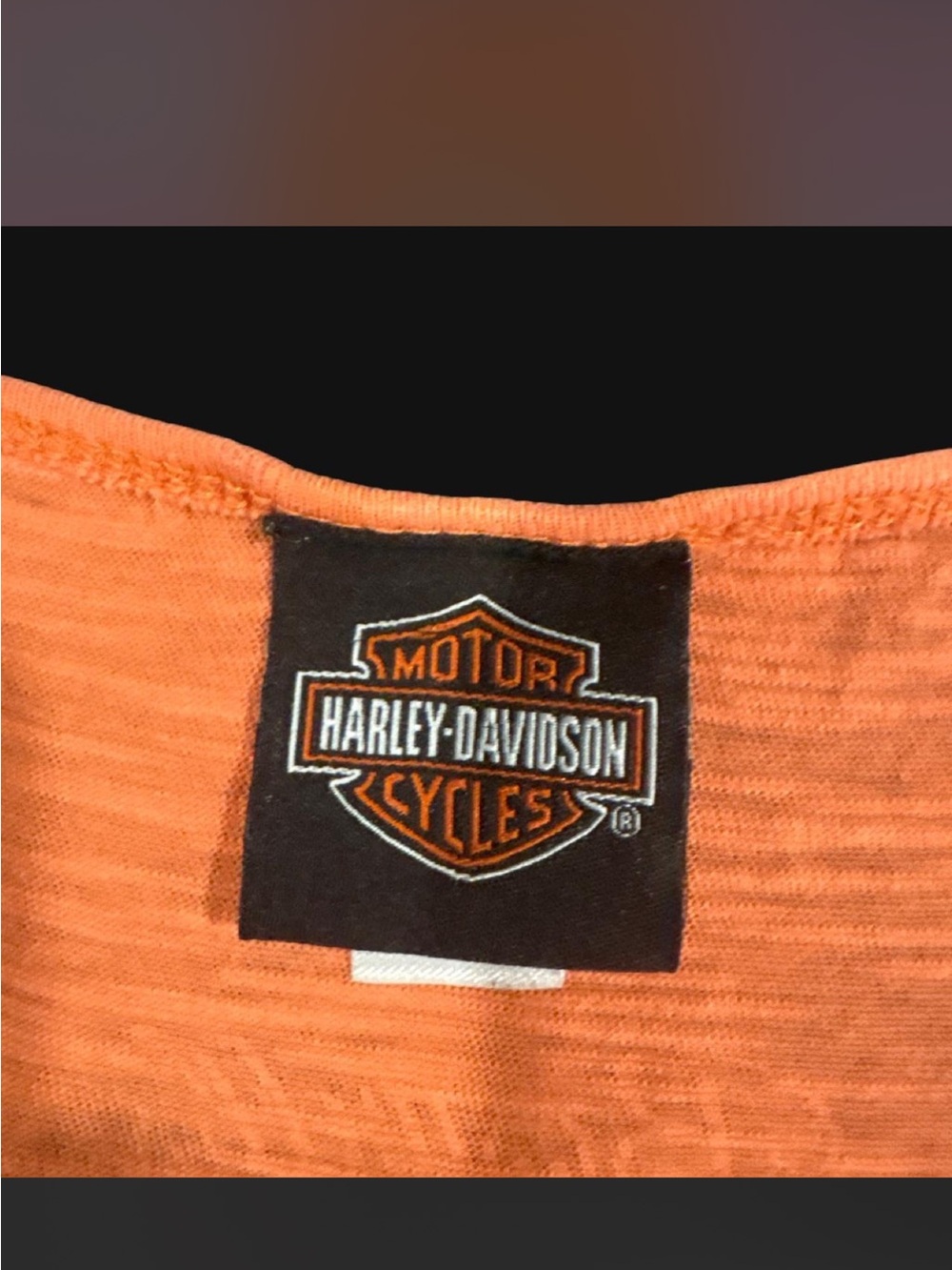 Harley-Davidson Orange 'Ride Free' Racerback Tank-L - Picture 2 of 4